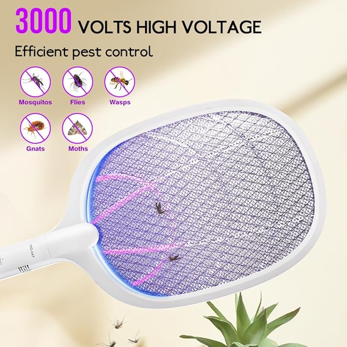 Rechargeable Mosquito Racket With Stand – Electric with USB Charging Indoor or out Door