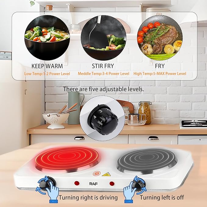 Double Electric Stove | Dual Hot Plate Cooker | Twin Coil Electric Cooking Stove