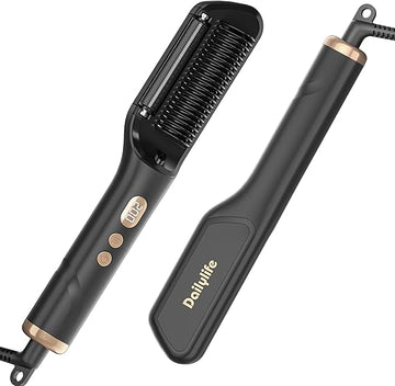 Hair Straightener Brush – Fast Heating, Smooth Styling, And Easy-To-Use Design For Quick And Professional Hair Straightening (Random Colors)