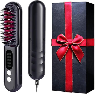 Travel Comb Cordless Rechargeable Hair Straightener | Portable Mini Hair Styling Tool For Smooth, Shiny Hair Anytime
