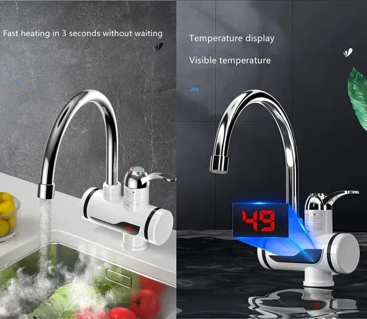 Instant Electric Hot Water Heater Faucet – Tankless Tap with LED Display for Kitchen & Bathroom