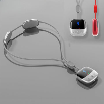 Cervical Spine Massager Electric Neck Massager Smart TENS+EMS Portable Hot Compress Shoulder and Neck Massager